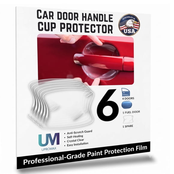 [Con 3M] Protector de taza de manija de puerta de coche 6 unidades, transparente y autorreparador