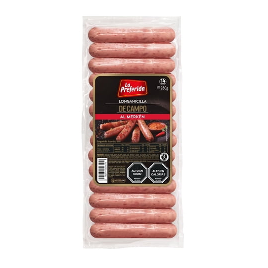 Longanicilla De Campo Al Merkén 14 Un 280 g La Preferida
