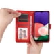 thumbnail image 4 of Funda tipo cartera FOXDOCK para Samsung Galaxy A22 5G , diseño girasol en relieve, cuero PU, cierre magnético, soporte y tarjetero, 4 of 5