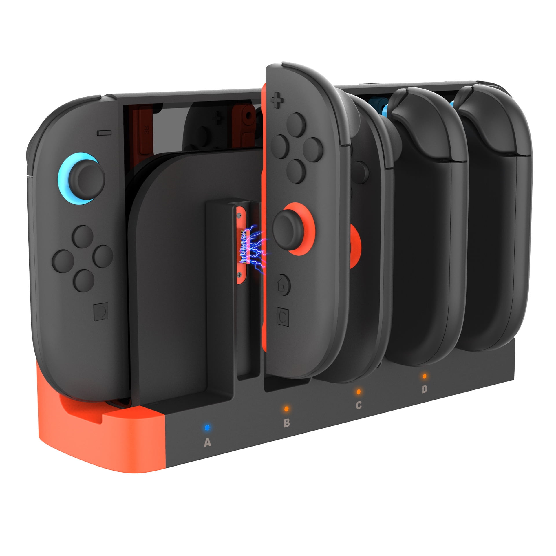 Genérico - Base De Carga Magnética Para Controlador De Juego Switch 2 L/r Con Indicadores Led Y Protección De Seguridad