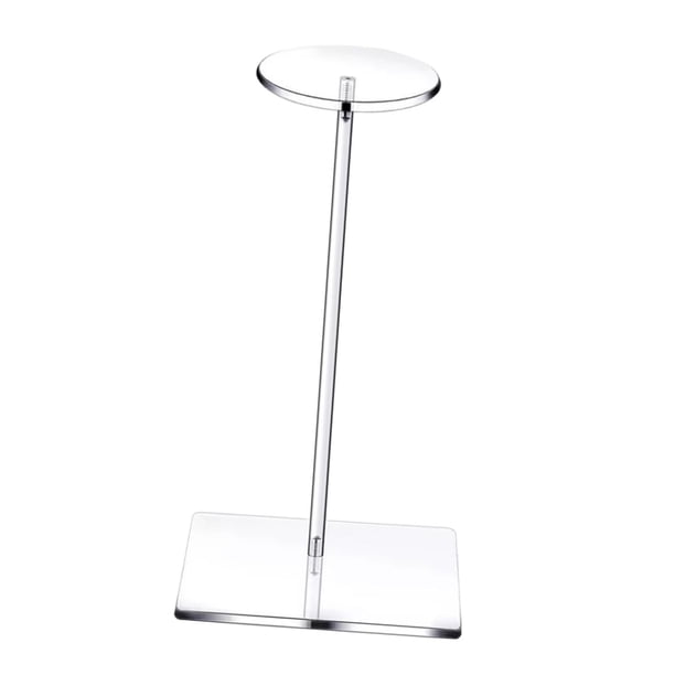 Soporte De Exhibición De Sombrero Acrílico, Elevador Redondo De Acrílico Para Reloj, Peluquín, Varios Sombreros, Base Cuadrada De 40cm