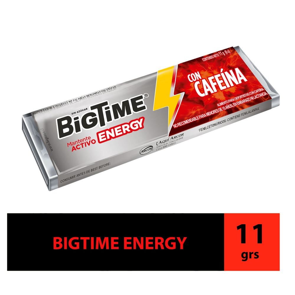 Chicle Energy 11 g Bigtime