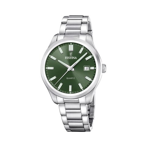 Reloj F20736/4 Festina Verde Hombre Acero Clasico