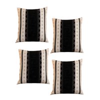 Genérico - Pack De 4 Fundas De Cojin Chenille Mandala 45X45 Blanco 01