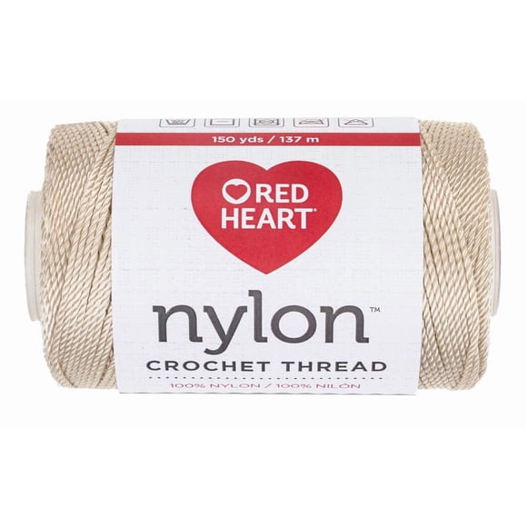 Hilo de Crochet Red Heart Nylon Tamaño 18 137m Natural