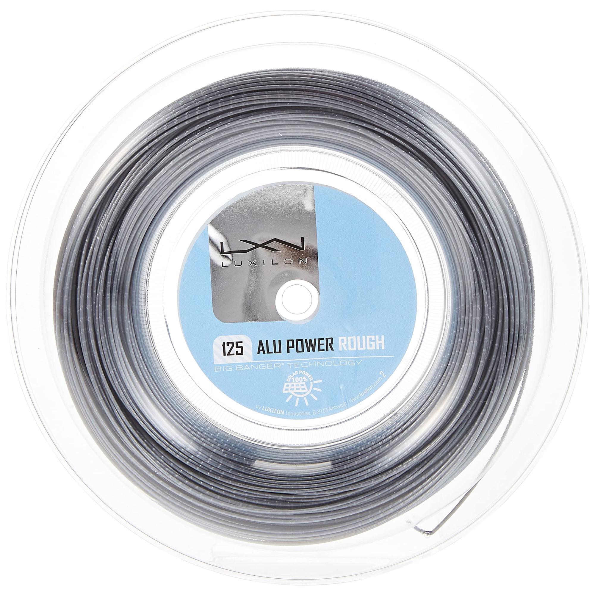 Wilson - Cuerda De Tenis Luxilon Alu Power Rough 125, Rollo De 100 M, Gris