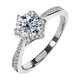 thumbnail image 1 of Anillos de Moissanita de Oro Blanco de 18K de 1 Uds para Mujer Regalo Color D VVS1 Anillos de Diamante Anillos de Plata Esterlina S925 Joyería Anillos de Compromiso de Moissanita con Certificado, 1 of 8