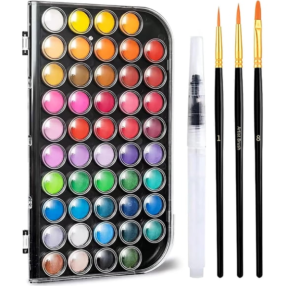 Set de acuarelas GETHPEN 48 colores + pinceles
