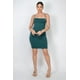 thumbnail image 2 of Vestido Mini Ajustado Con Tirantes Ajustables De Doble Capa Y Pedrería Lisa Color Esmeralda (para Mujer), 2 of 2