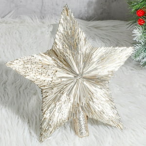 Threehoney - Decoración Para Árbol De Navidad Con Forma De Estrella De Miel, 21 Cm, Color Champán Dorado