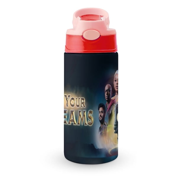 En Tus SueñosBotella de Agua con Tapa Pop Top de Un Toque, Acero Inoxidable, a Prueba de Fugas, para Deportes, Botella Infantil rosa 12 oz