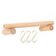 thumbnail image 1 of Toallero De Madera Con 3 Ganchos En Forma De S Colgador De Toallas Para Almacenamiento De Ba?o 30 Cm, 1 of 5