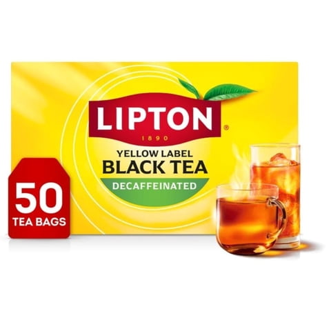 Bolsitas De Té Negro Descafeinado Tea Lipton Sin Cafeína 50 Unidades