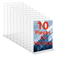 Genérica - 10Set Porta Menú Y Folleto Pared Para Hoja 1/4 Carta 10*15Cm