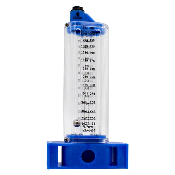Caudalímetro Rola-Chem 4" PVC 175–500 GPM vertical