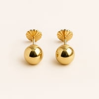 Jireh Joyas - Aros Bolita 5Mm Nº3 Oro 18K Nacional