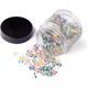 thumbnail image 1 of Cuentas de Vidrio Flor Daisy 200 pcs Multicolor con Tarro, 1 of 3
