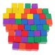 thumbnail image 4 of 50 Piezas De Bloques Cuadrados De Madera Coloridos Cubos Para Ni?os Juegos Creativos Juguete DIY, 4 of 5