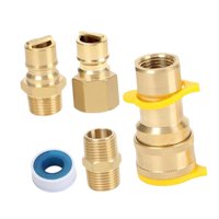 Magideal - 1/2 ""Aceptarios De Conección Rápida De 1/2"" Manguera De Propano De Propano Conjunto De Enchufes De Desconexión Rápida, Accesorios, Latón Para La Parri