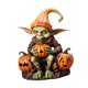 thumbnail image 2 of Decoraciones De Halloween Adornos Estatuilla De Extraterrestre De Calabaza Para Patio De Césped Estilo Interior A, 2 of 3