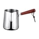 thumbnail image 3 of Cafetera turca de acero inoxidable con mango de madera, sartén para derretir chocolate, olla para calentar leche para cafetería, oficina, restaurante, 1000 ml, 3 of 4