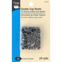 Remaches De Doble Tapa Dritz En Gunmetal 8 Mm X 6 Mm 24 Juegos