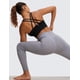 thumbnail image 3 of Sujetador deportivo CRZ YOGA con tiras largas para mujer, negro, mediano, 3 of 7