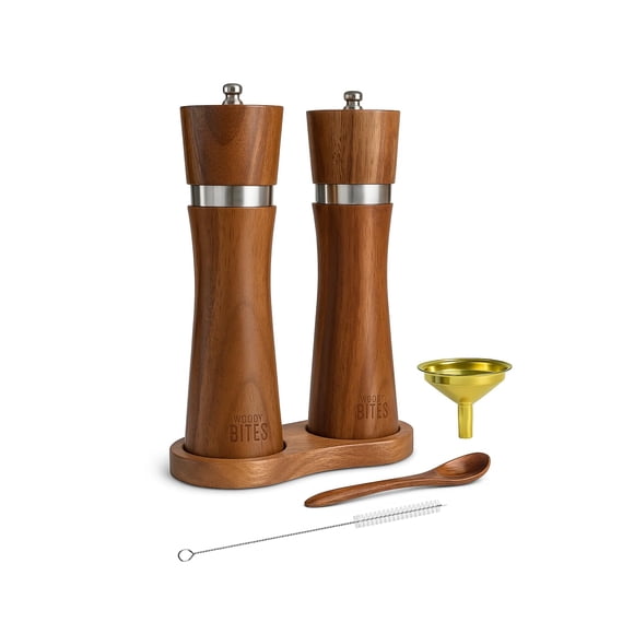 Molinos de Sal y Pimienta WOODYBITES – Set de Madera de 20 cm