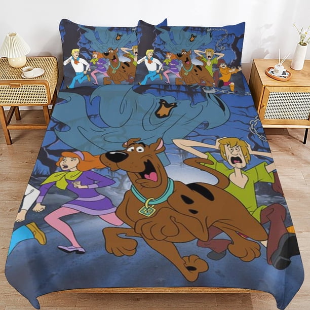 Scooby Doo Comforter Set 3 Pieces Quilt Cover Set Soft Bedding Sets for All Seasons