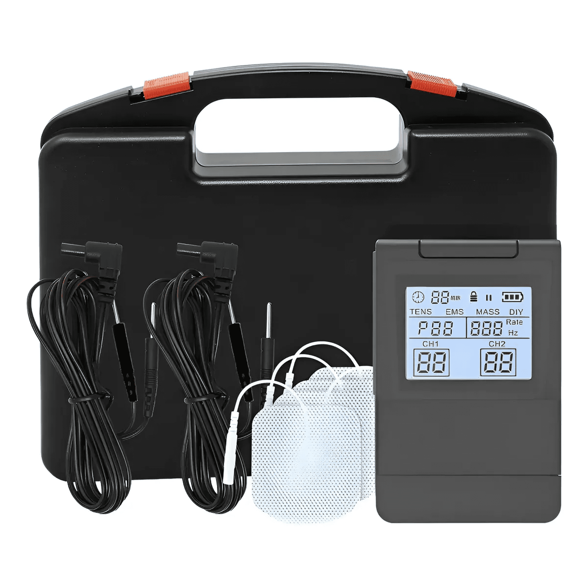 Tens + Electroestimulador Belug Muscular Electroterapia Masajes Negro