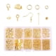 thumbnail image 5 of Juego de fabricación de aretes con anillos de salto abiertos Pasadores de oreja Abrazadera de cinta Engarces con lazo Hallazgos de joyería Extremos de , dorado, 5 of 5
