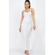 thumbnail image 1 of Vestido Largo De Tirantes Con Abertura Lateral Acanalada, 1 of 2