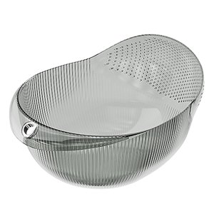 Bothyi - Cesta De Drenaje Escurridor Multifuncional Para Frutas, Verduras, Cocina, Hogar, Gris