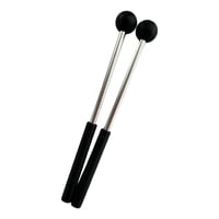 Magideal - 2 Piezas De Baquetas De Percusión Con Cabeza De Goma, Mazos De Batería Portátiles De 8,66 Pulgadas, Varilla De Metal Para Glockenspiel, Carillón, Xiló Negro