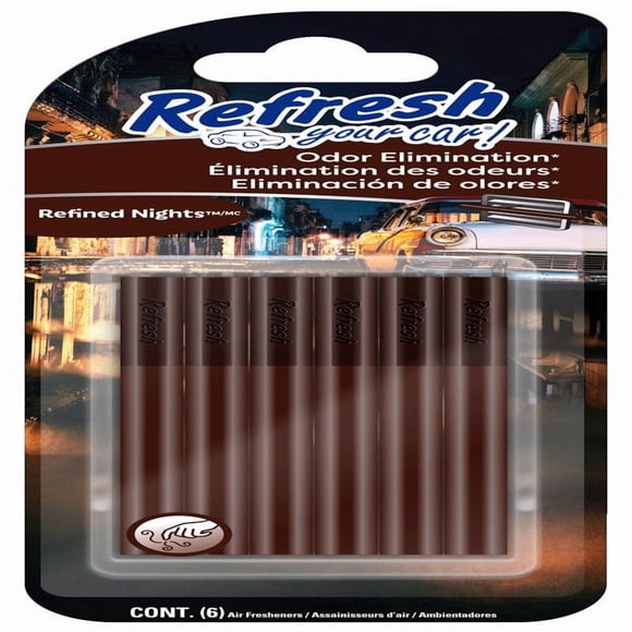 ¡El clip de ventilación del coche renueva tu coche! Refined Nights Scent, paquete de 6