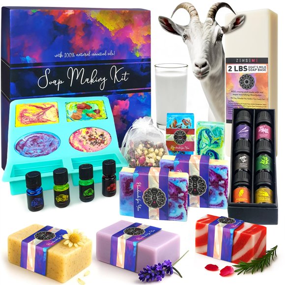 Kit de fabricación de jabón ZenseMe DIY con aceites esenciales – 907 g