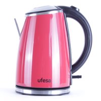 Ufesa - Hervidor Ha1274E Inox Rojo 1,7 Lts - 2200 W