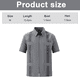 thumbnail image 5 of Camisa de manga corta con cremallera para hombre, camiseta informal de algodón con cremallera para playa y bolsillo., 5 of 5