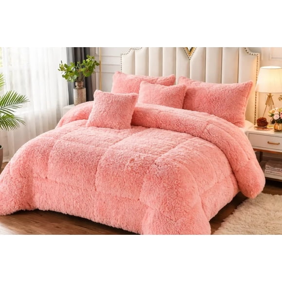 Cobertor Invierno Con Chiporro Coral 2plazas+fundas Alm+funda Coji