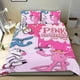 thumbnail image 1 of La Pantera Rosa Conjunto de sábanas temático, trío de piezas, cómodo y amigable con la piel, diseño único, regalo de decoración para el hogar para familiares, amigos y fans,140cm *210cm, 1 of 6