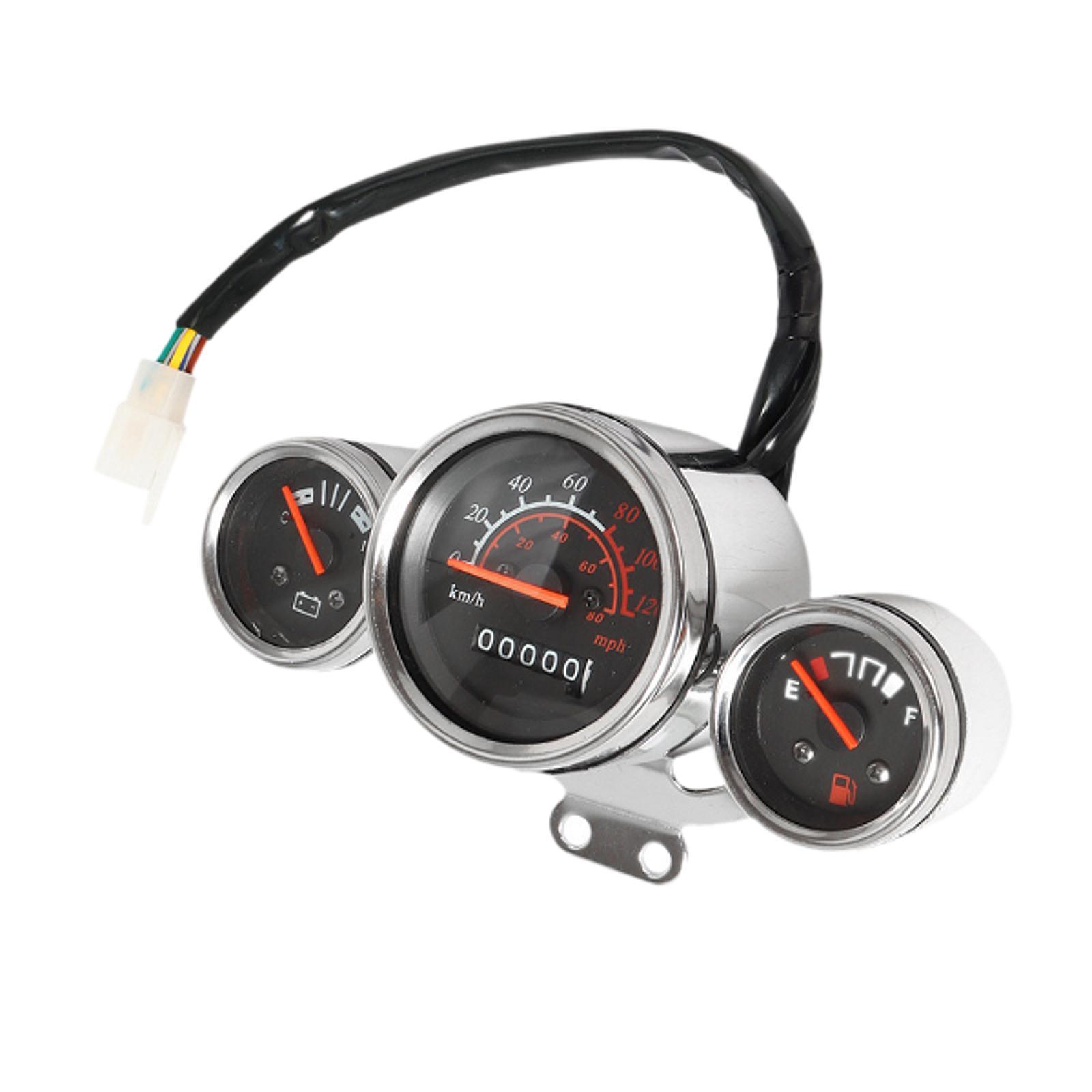 Magideal - Kit De Instrumentos Para Motocicletas Cuentakilómetros Tacómetro Digital Accesorios Para Motocicletas