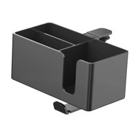 Bothyi - Portavasos De Escritorio 4 En 1, Colgador De Auriculares, Mesa Giratoria, Caja De Almacenamiento Para Teléfono Y Bolígrafo, Color Negro