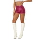 thumbnail image 4 of INSPIRE CHIC Pantalones Cortos de Mujer con Lentejuelas Brillantes de Tiro Medio Sólido Brillo Coctel Cintura Elástica Hot Pink L, 4 of 6