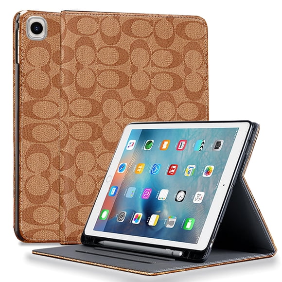 Funda para iPad HYHCF 9.7" con Soporte para Apple Pencil y Modo de Suspensión Automática - Marrón