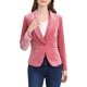 thumbnail image 1 of Blazer de Terciopelo para Mujer Estilo INSPIRE CHIC Color Sólido Cuello Chal Un Botón Chaqueta de Traje para el Trabajo M Rosa, 1 of 7