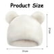 thumbnail image 4 of Gorro de punto de felpa cálido y agradable para la piel para mujer, con orejas de oso, bonito y peludo, con calavera de animal para invierno., 4 of 5