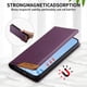thumbnail image 4 of Funda Tipo Cartera de Cuero Sintético para Samsung Galaxy A14 Bloqueo RFID, con Ranuras para Tarjetas y Bolsillo para Efectivo, Cierre Magnético Fuerte Morado, 4 of 6