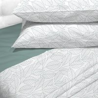 Sabanas Andes 180 Hilos Estampada Hojas Turquesa 1.5 Plazas