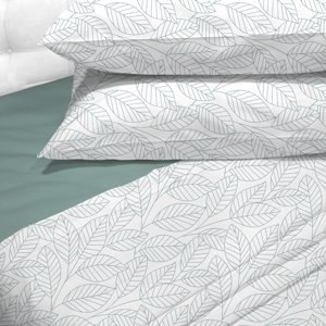 Sabanas Andes 180 Hilos Estampada Hojas Turquesa King