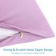 thumbnail image 5 of REGALWOVEN Juego de Fundas de Almohada con Cremallera de Microfibra Suave, No Estándar Lavanda, 5 of 7